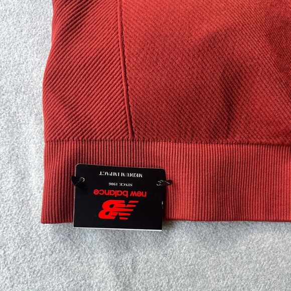 NWT New Balance Medium Impact Racerback Sports Bra in Clay - Style 116711 - Sz L - Picture 7 of 8